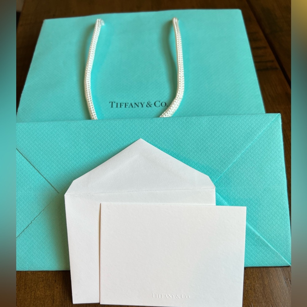 TIFFANY & CO gift bag, tissue paper and card